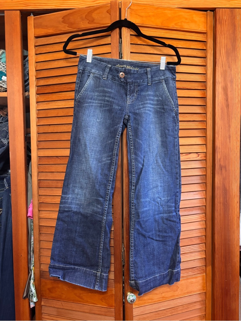American Eagle Outfitters Indigo Wide-Leg Flare Jeans